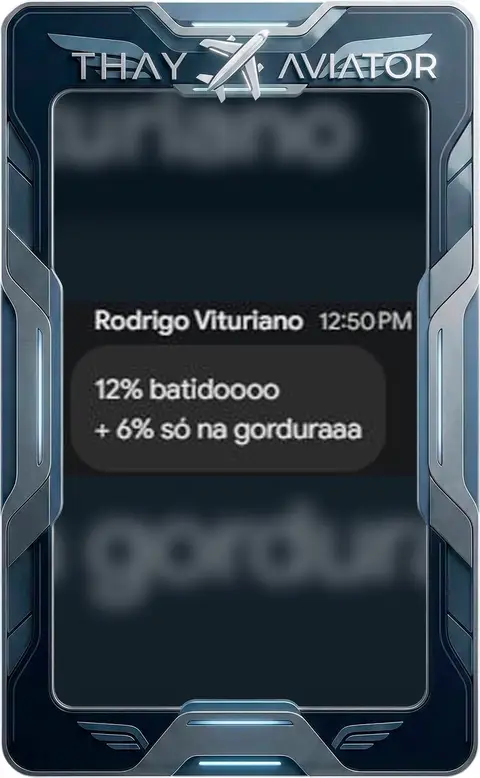 Print de resultado de aluno da Thay Aviator 2